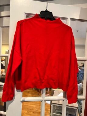 Pilcro Red Turtleneck Sweater - Relaxed Fit